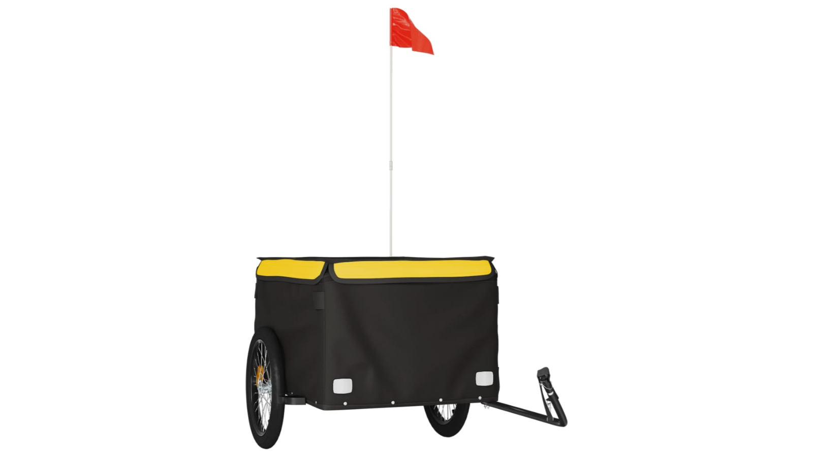 vidaXL 45kg Iron 134 x 69 x 59cm Trailer Bike - Black/Yellow