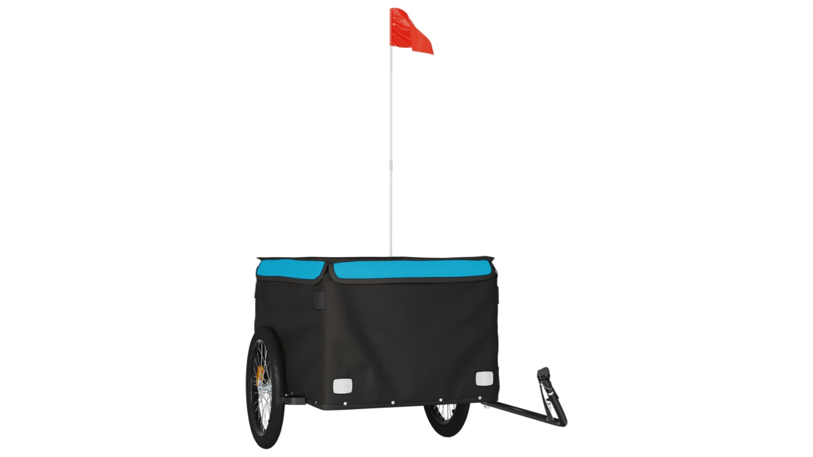 vidaXL 45kg Iron 134 x 69 x 59cm Trailer Bike - Black/Blue
