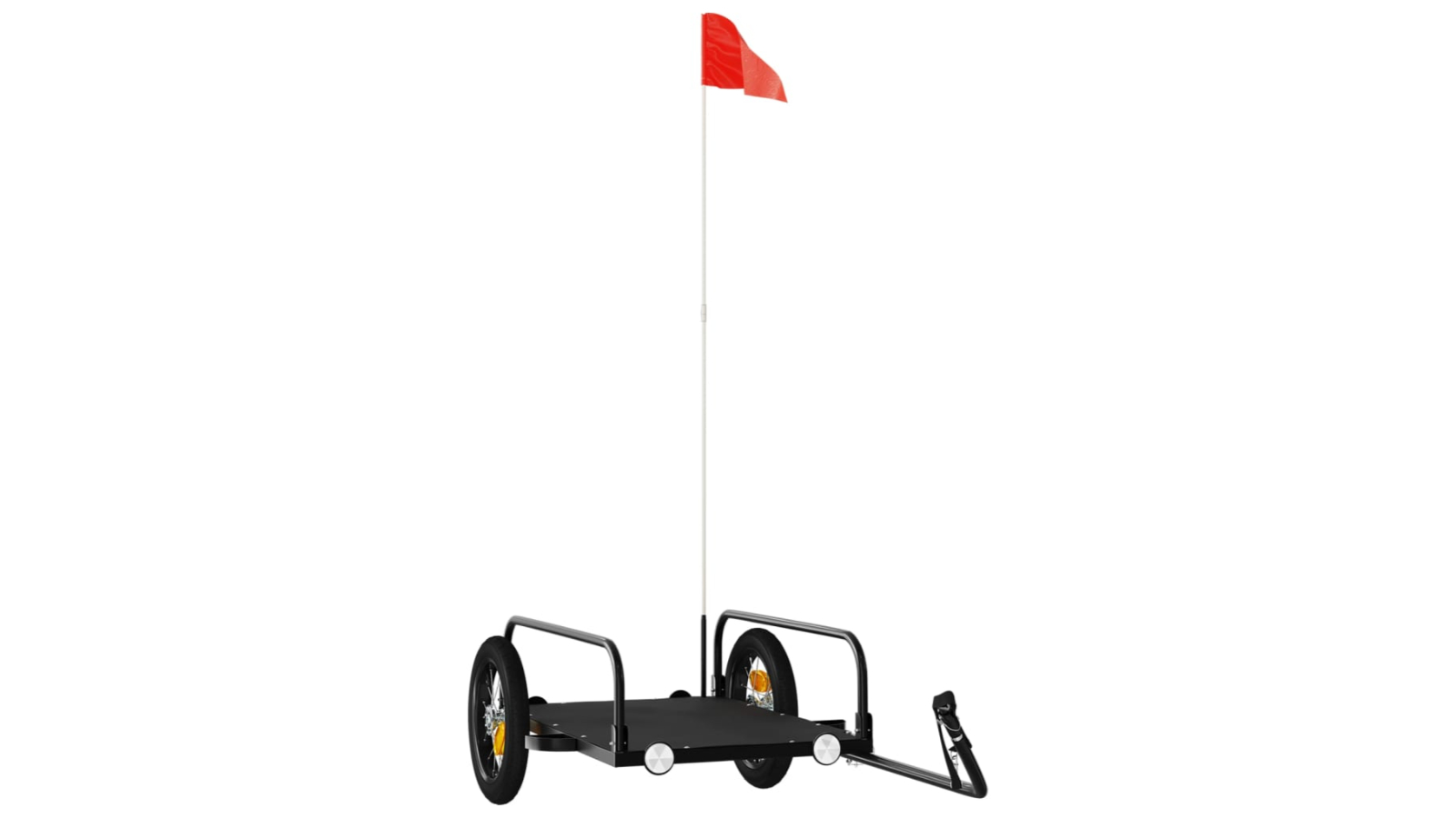 vidaXL Black Iron Bike Trailer - 122 x 53 x 31cm