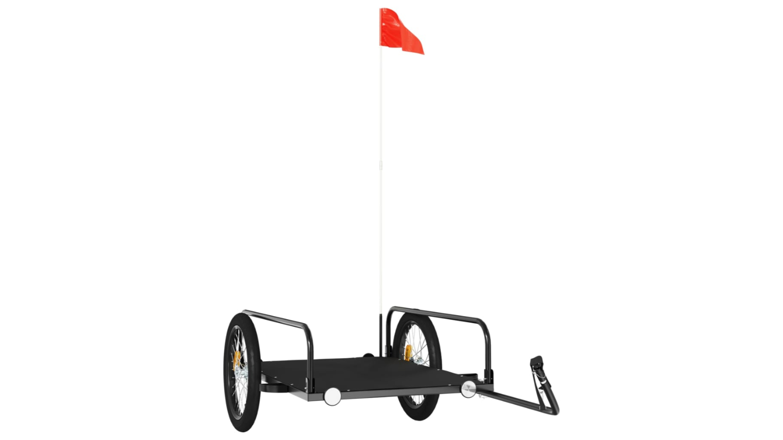 vidaXL Black Iron Bike Trailer - 135 x 70 x 37cm