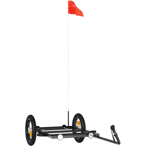 vidaXL Black Bike Trailer - 122 x 53 x 28cm