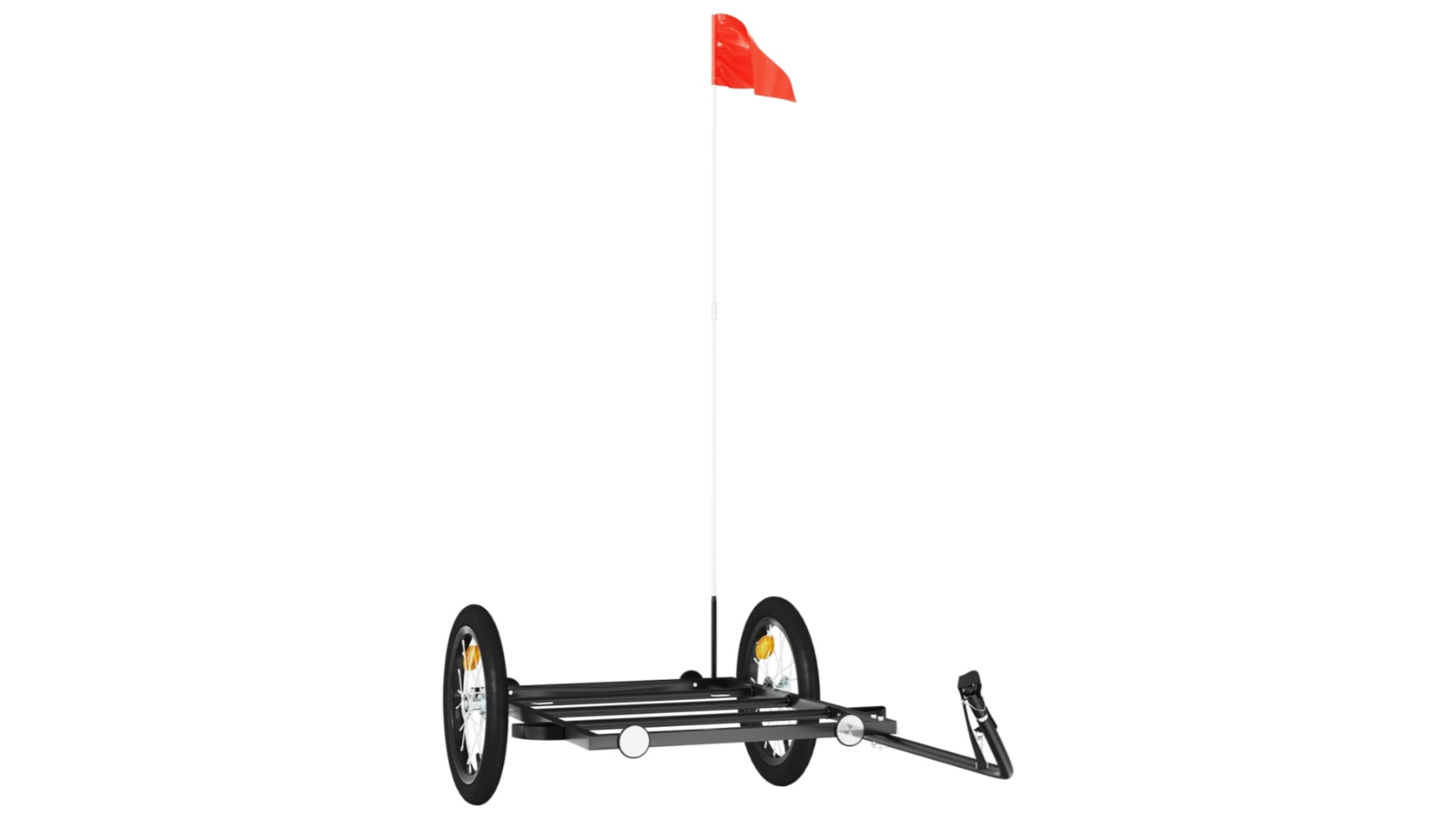 vidaXL Black Bike Trailer - 126 x 63 x 34cm