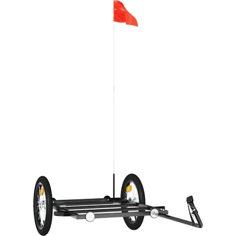 vidaXL Black Bike Trailer - 126 x 63 x 34cm