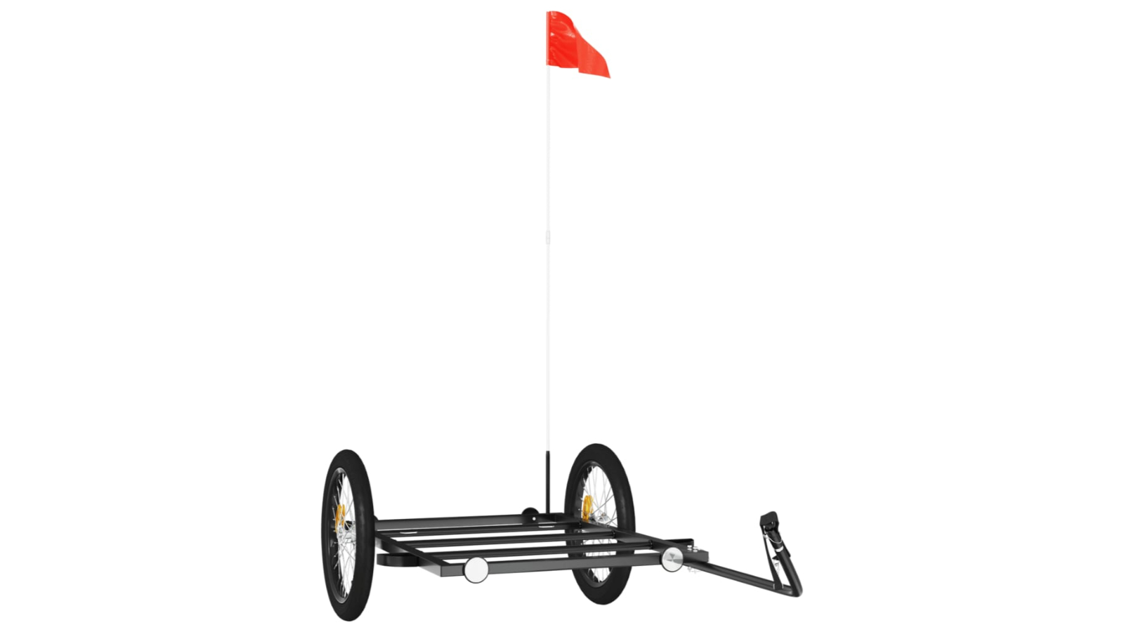 vidaXL Black Bike Trailer - 135 x 68 x 37cm