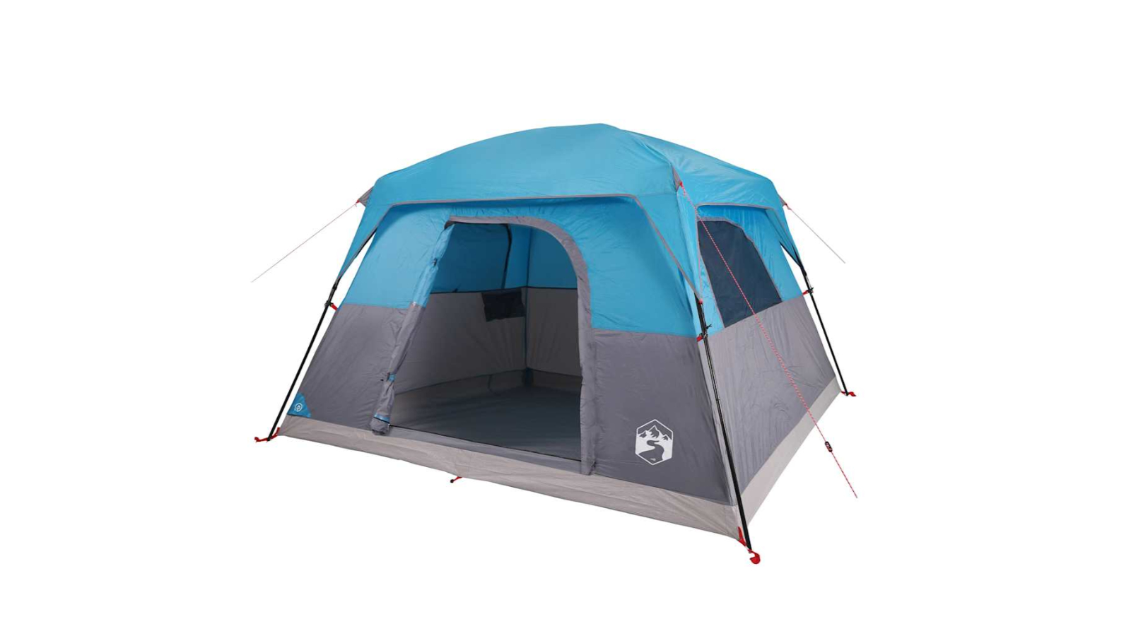 vidaXL 4-Person Blue Waterproof Cabin Camping Tent