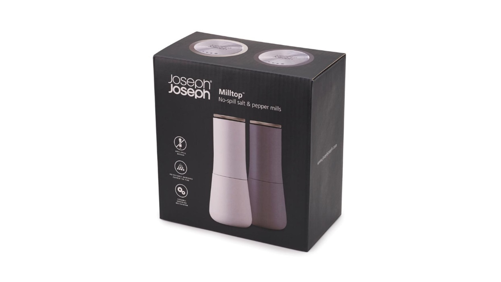 Joseph Joseph Milltop NonSpill Salt and Pepper Set of 2 Harvey Norman