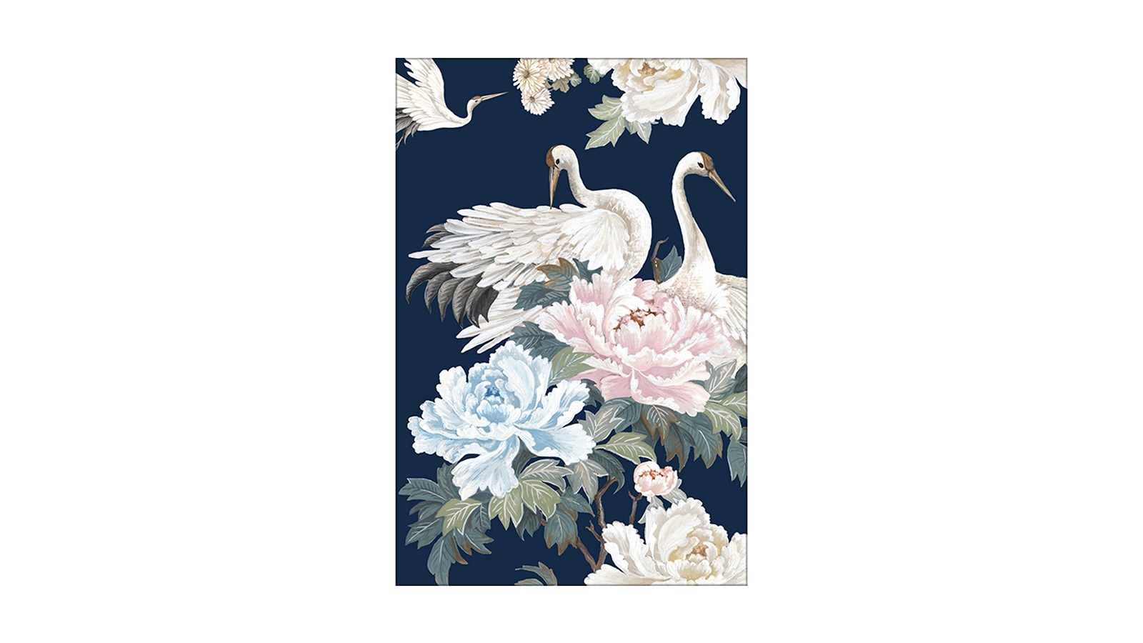 La Grolla Pearly White Cranes II Unframed Canvas Wall Art