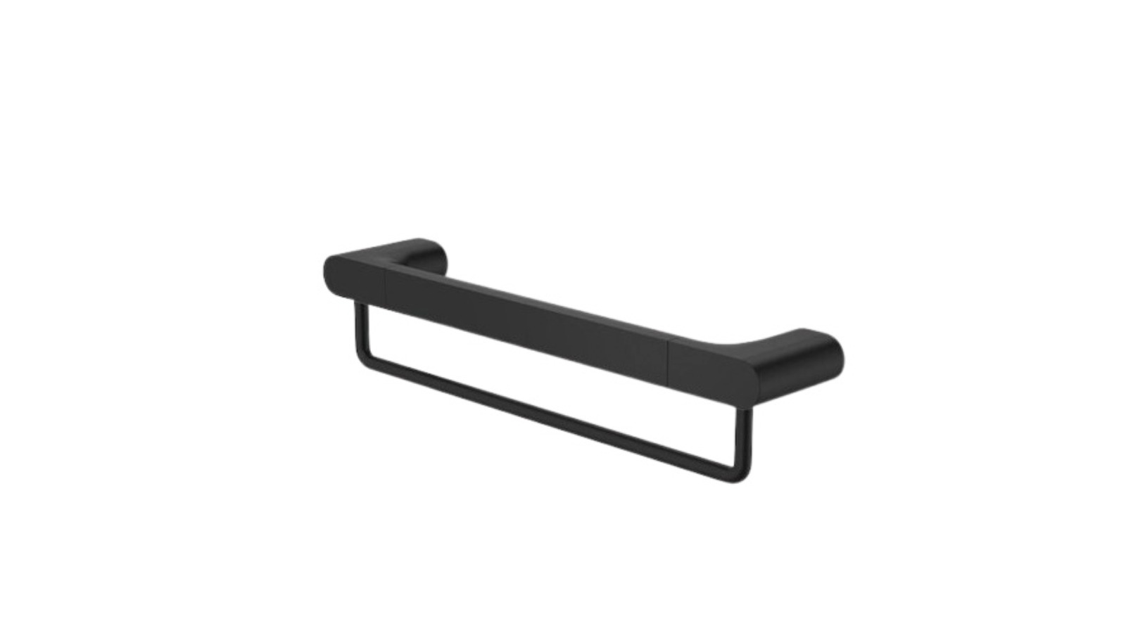 Caroma Urbane II 400mm Universal Towel Rail Set - Black