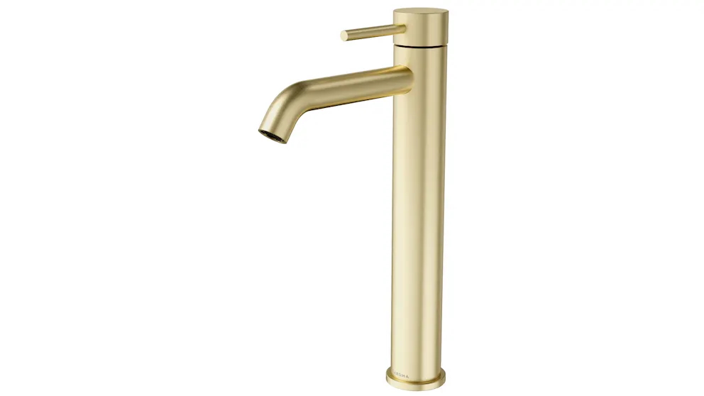 Caroma Liano II Low Lead Tower Basin Mixer - Brushed Brass
