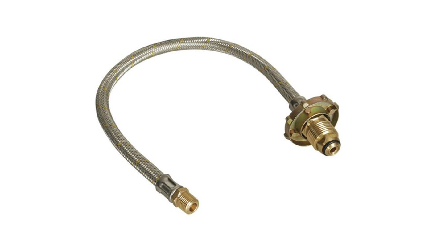 Latest Buys Stainless Steel Gas Hose with Hand Wheel for Double Bottle Kit - 60cm