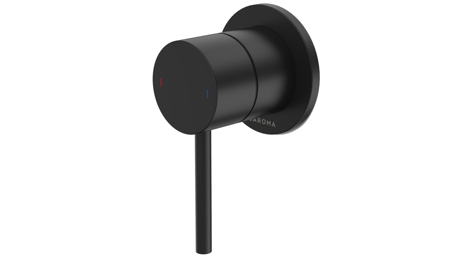 Caroma Liano II Bath/Shower Mixer with Round Cover Plate - Matte Black