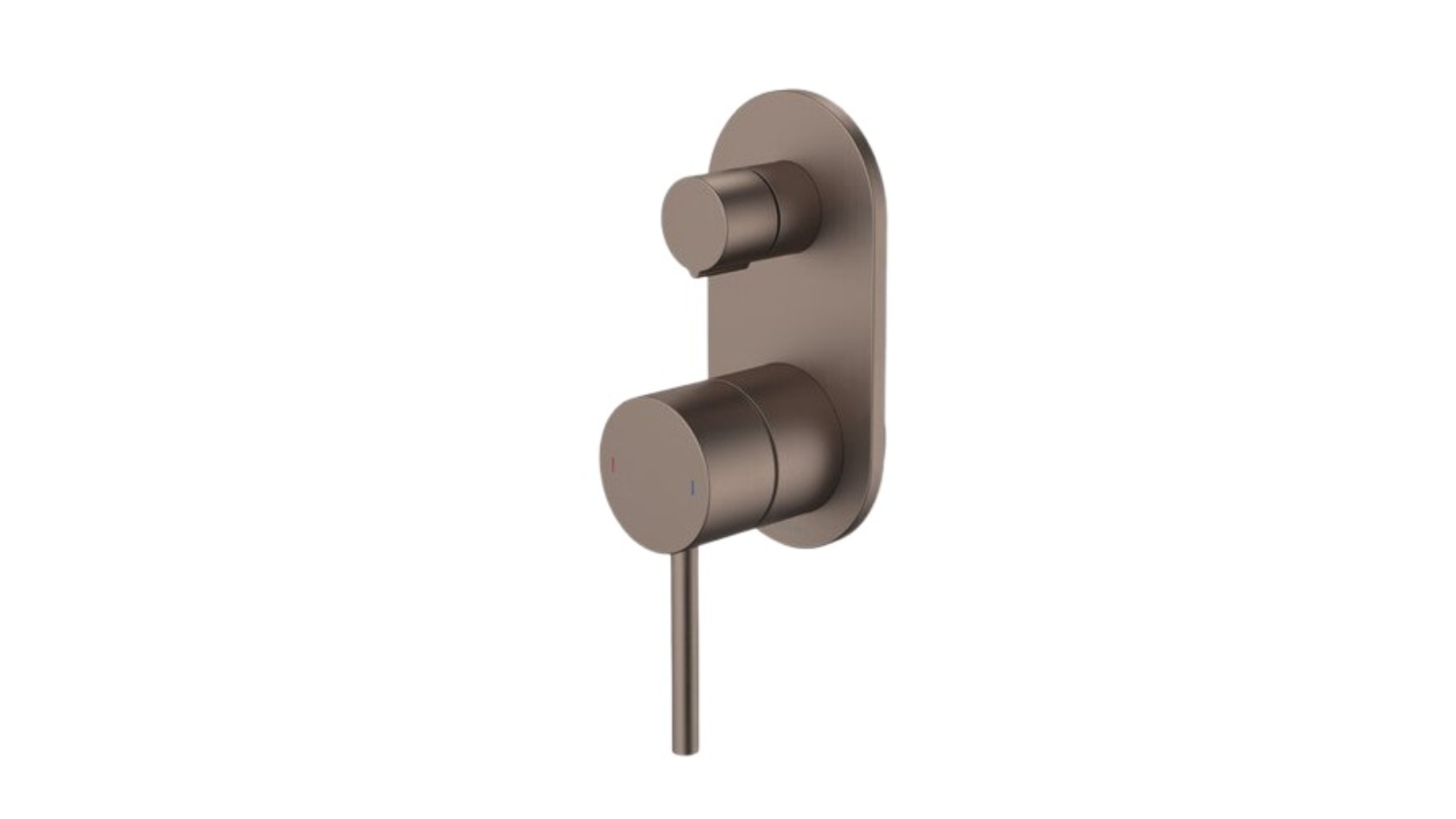 Caroma Liano II Round Cover Plate Bath/Shower Mixer with Diverter - Brushed Bronze 