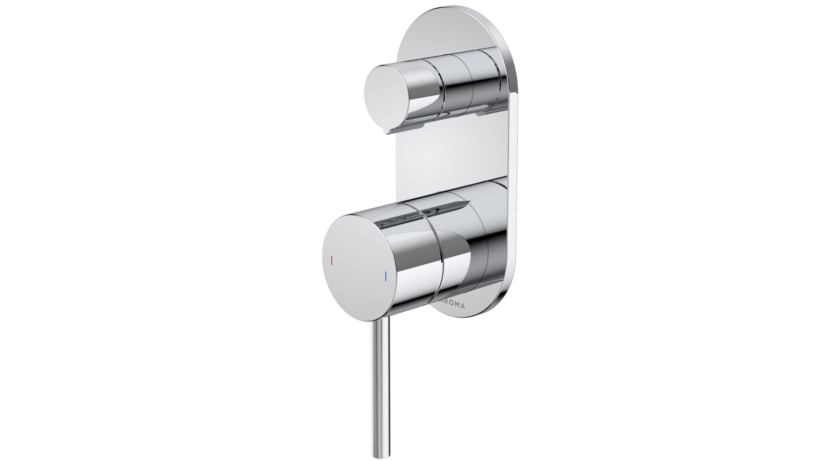 Caroma Liano II Bath/Shower Mixer with Diverter & Round Cover Plate - Chrome
