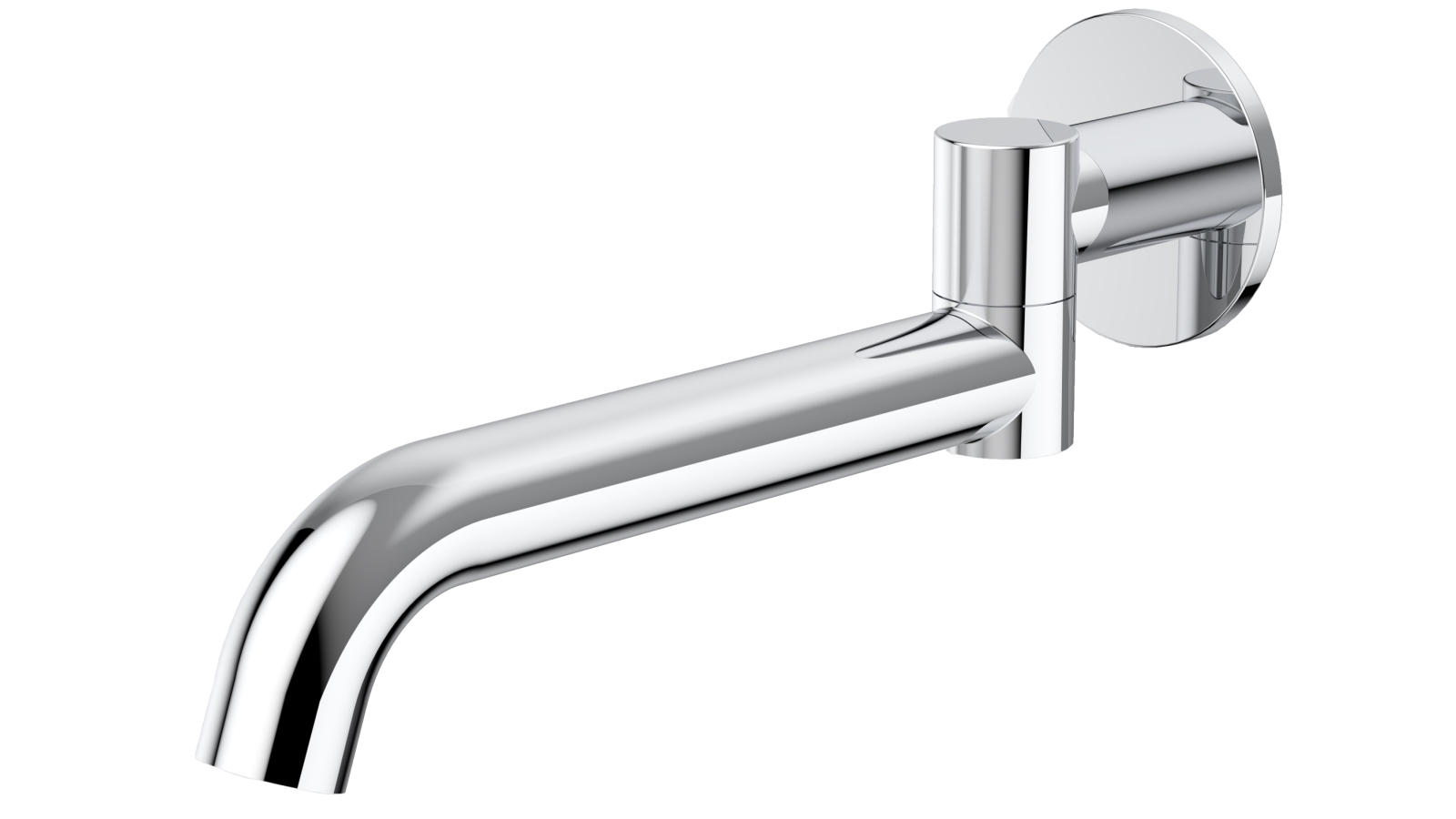 Caroma Liano II 220mm Bath Swivel Outlet with Round Cover Plate - Chrome