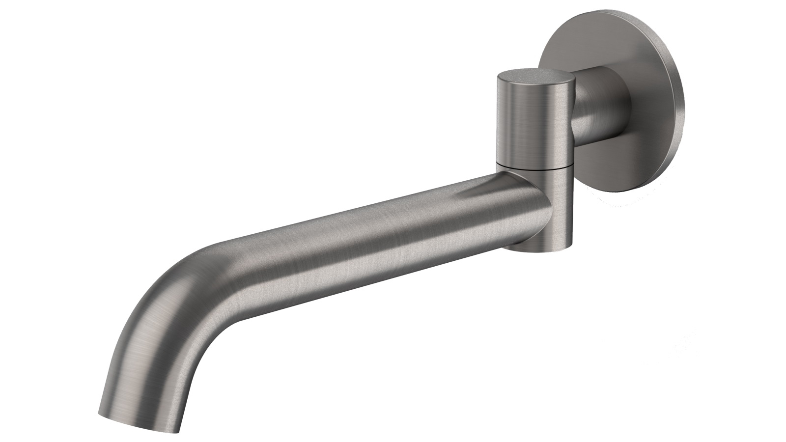 Caroma Liano II 220mm Bath Swivel Outlet with Round Cover Plate - Gunmetal