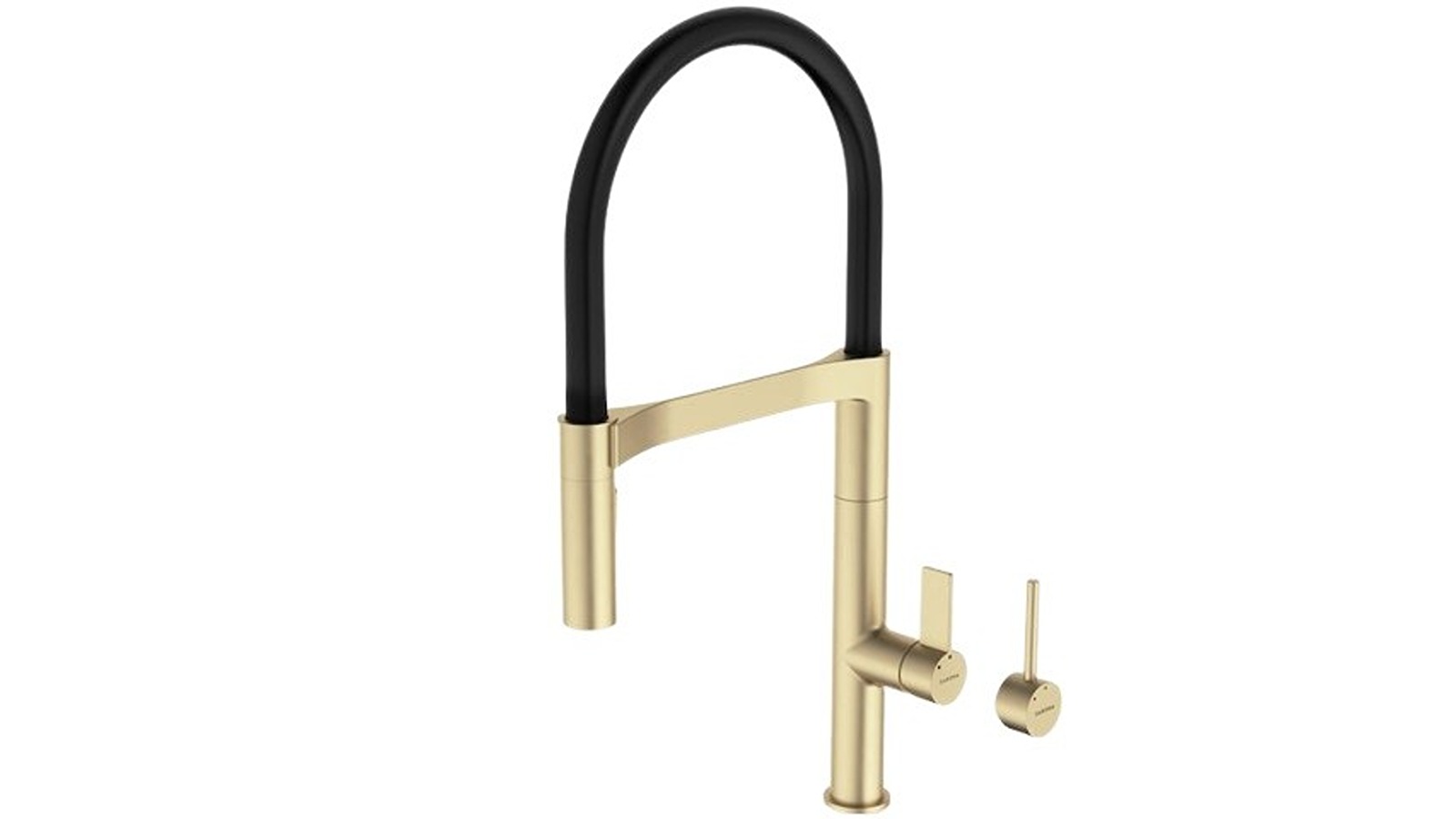Caroma Liano II Pull Down Sink Mixer with Dual Spray - Brushed Brass