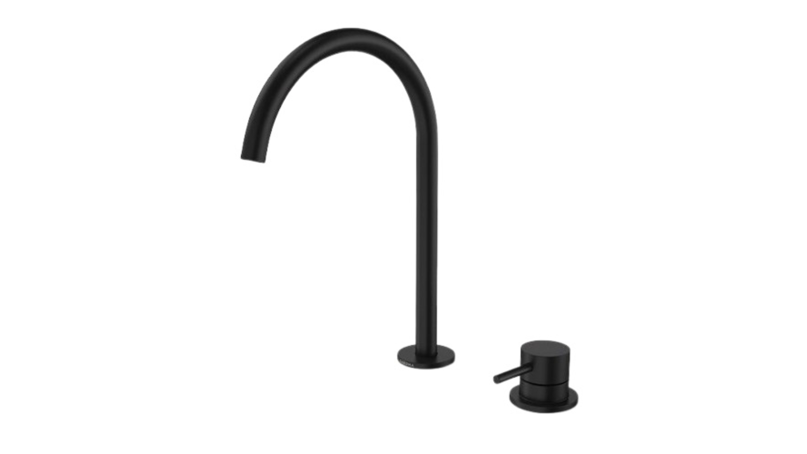 Caroma 200mm Liano II Hob Basin Mixer Set - Matte Black