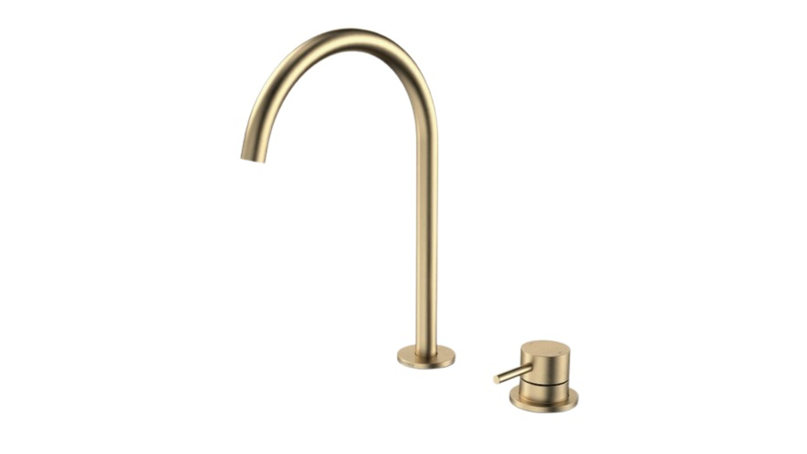 Caroma 200mm Liano II Hob Basin Mixer Set - Brushed Brass