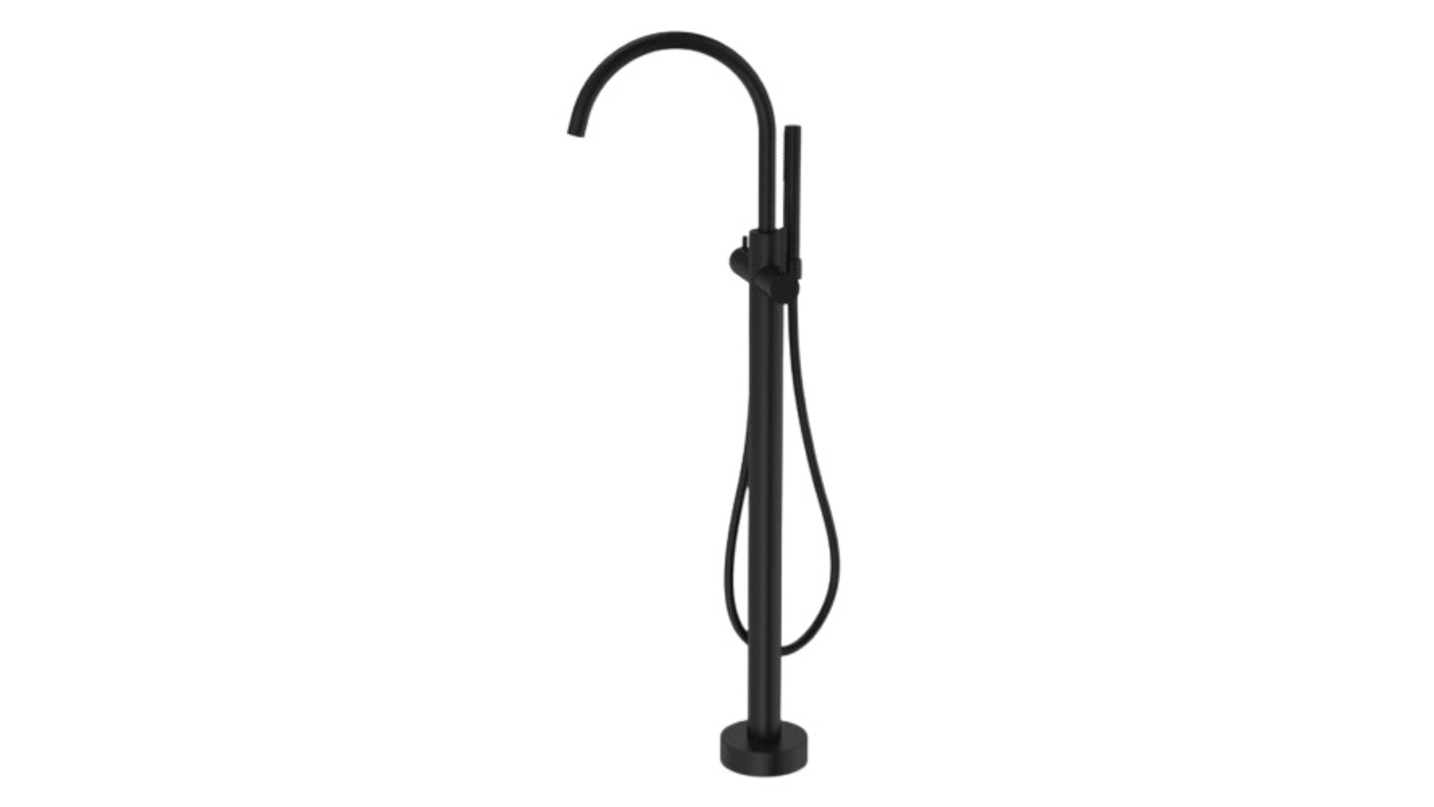 Caroma Liano II Freestanding Bath Filler with Hand Shower - Matte Black