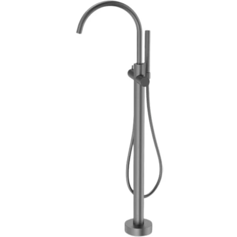 Caroma Liano II Freestanding Bath Filler with Hand Shower - Gunmetal
