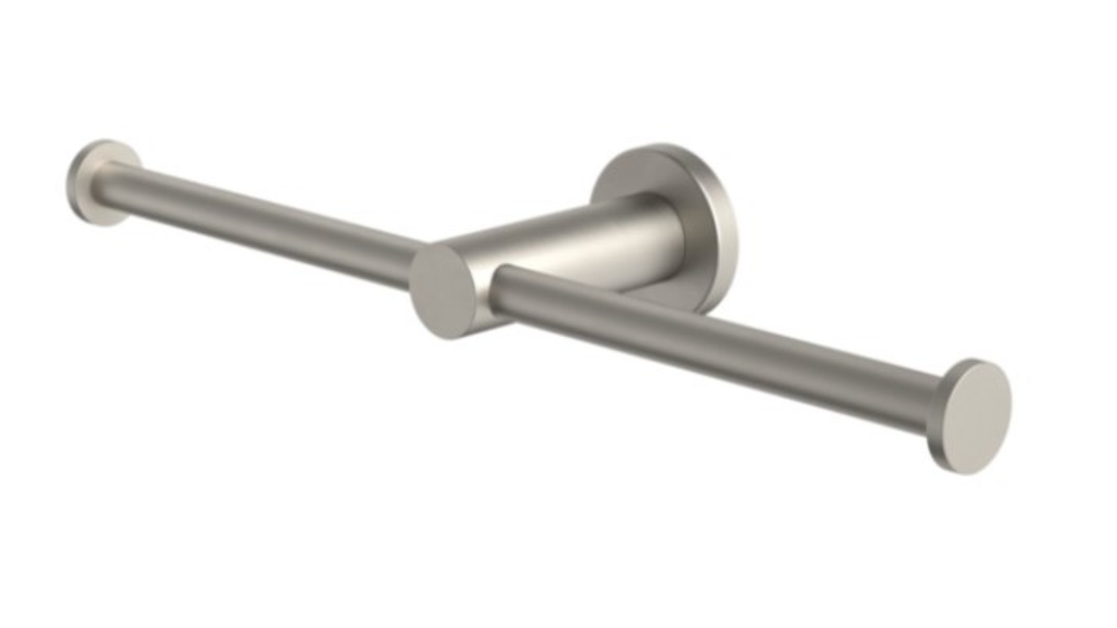 Caroma Liano II Double Toilet Roll Holder - Brushed Nickel