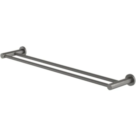 Caroma Liano II 640mm Double Towel Rail - Gunmetal