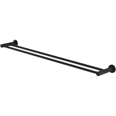 Caroma Liano II 840mm Double Towel Rail - Matte Black