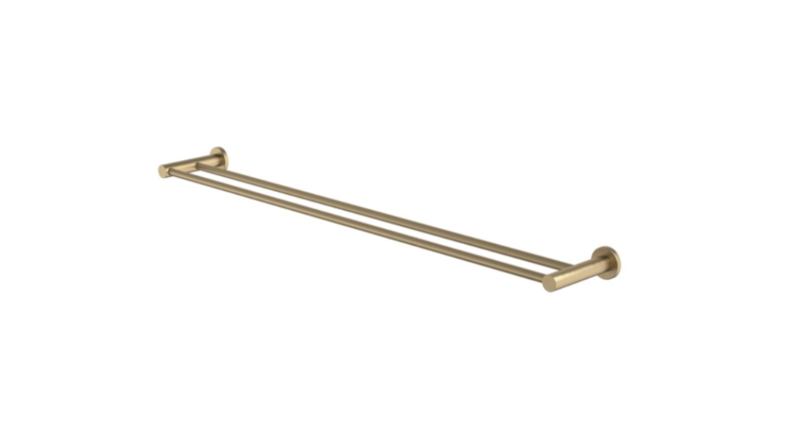 Caroma Liano II 840mm Double Towel Rail - Brushed Brass