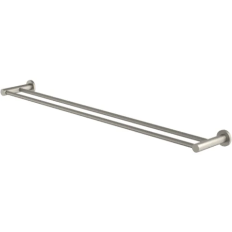 Caroma Liano II 840mm Double Towel Rail - Brushed Nickel