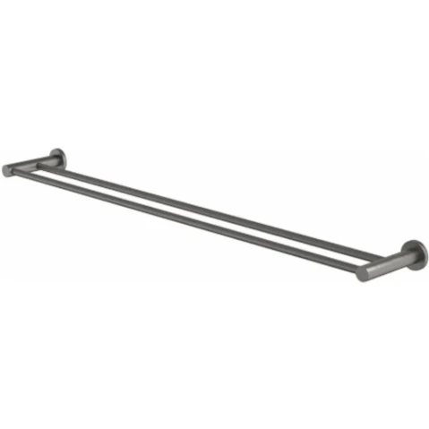 Caroma Liano II 840mm Double Towel Rail - Gunmetal