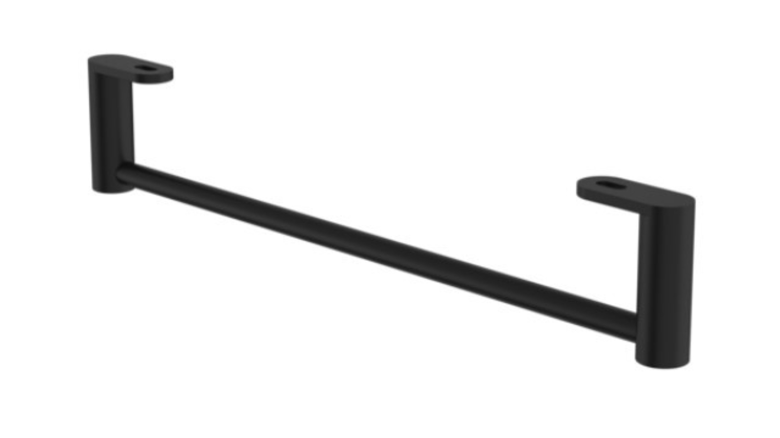 Caroma Liano II Hand Wall Basin Integrated Towel Rail - Matte Black 
