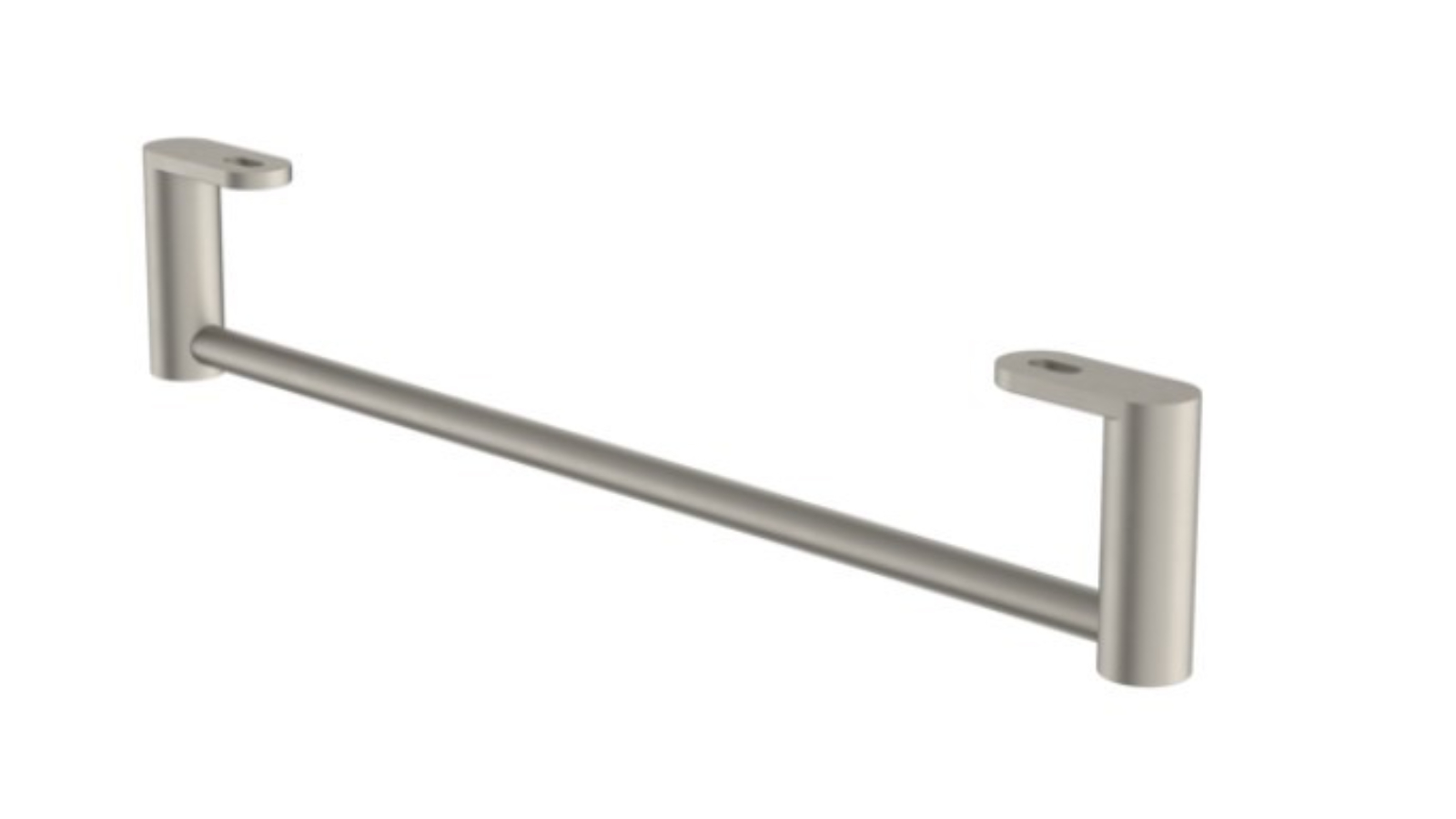 Caroma Liano II Hand Wall Basin Integrated Towel Rail - Brushed Nickel