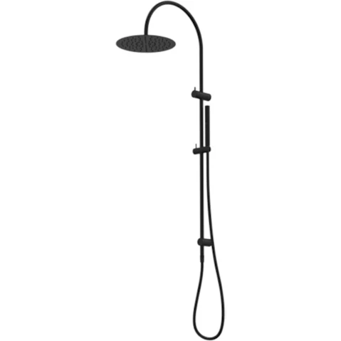Caroma Liano II Rail Shower with Overhead - Matte Black