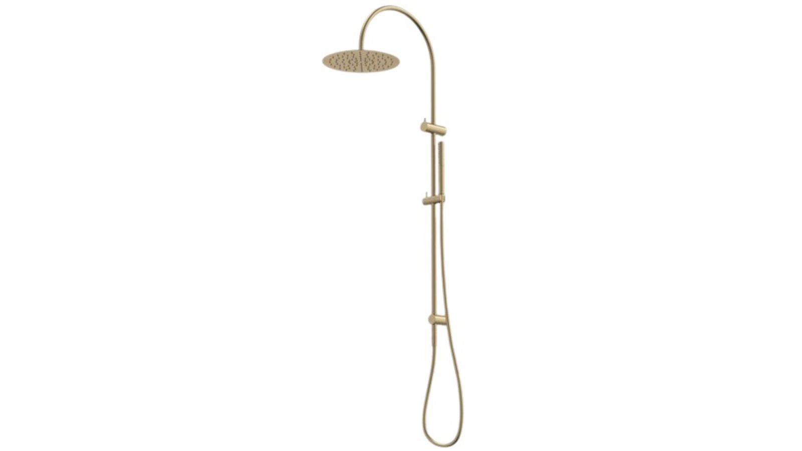 Caroma Liano II Rail Shower with Overhead - Brushed Brass