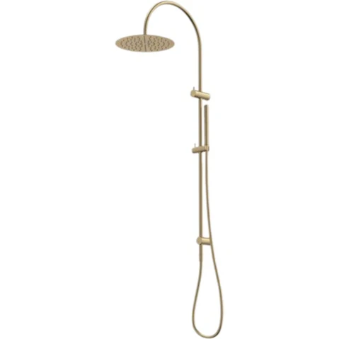 Caroma Liano II Rail Shower with Overhead - Brushed Brass