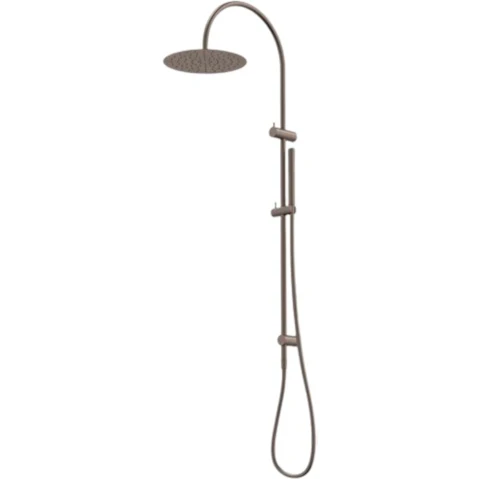 Caroma Liano II Rail Shower with Overhead - Brushed Bronze