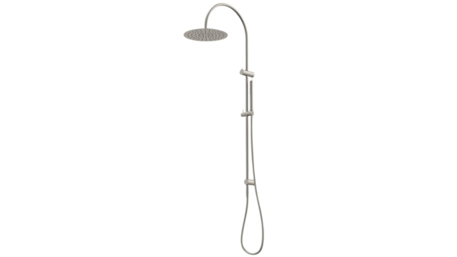 Caroma Liano II Rail Shower with Overhead - Brushed Nickel