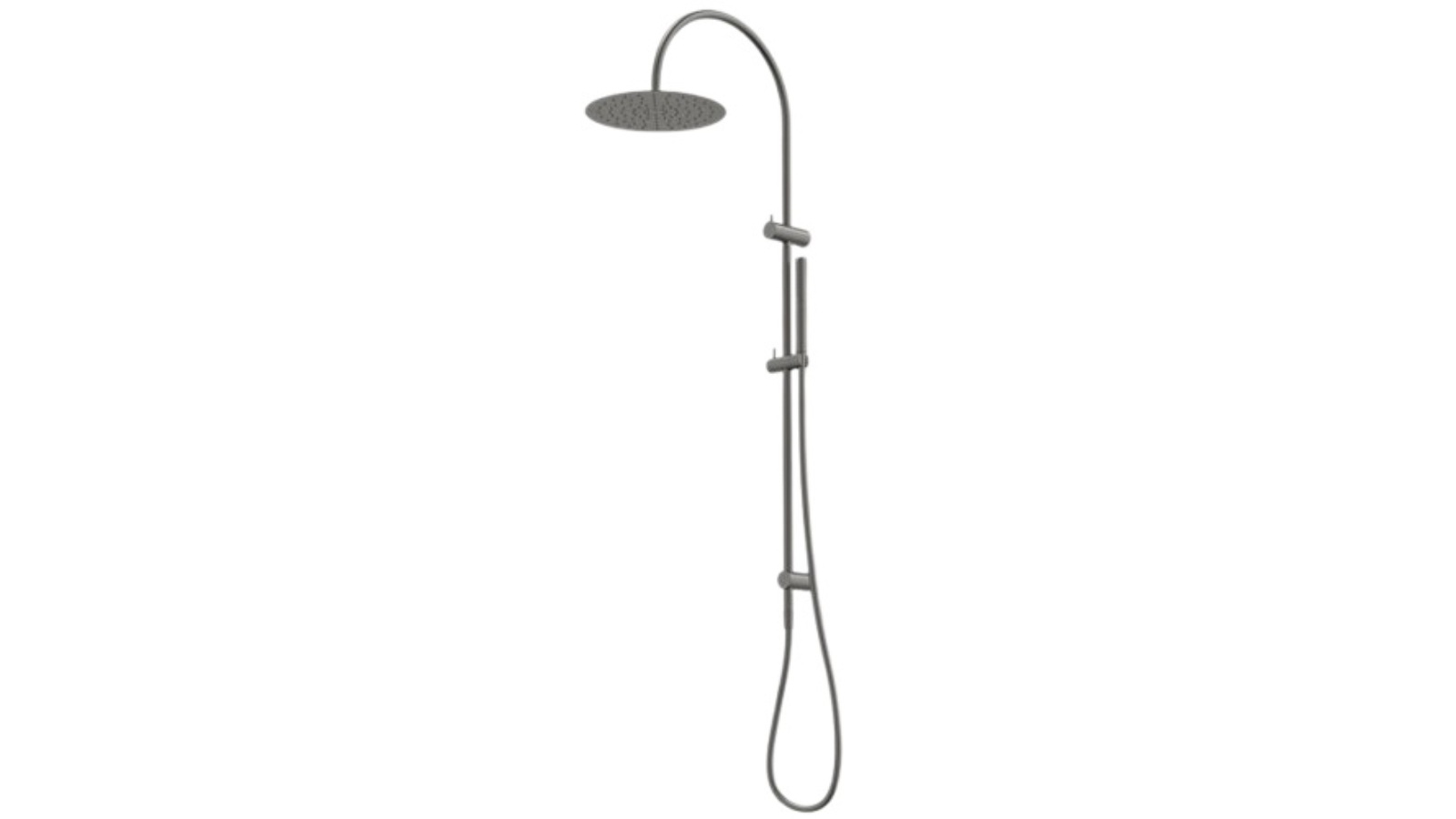 Caroma Liano II Rail Shower with Overhead - Gunmetal