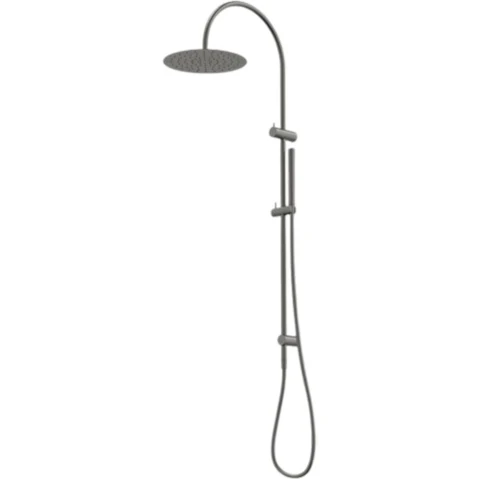 Caroma Liano II Rail Shower with Overhead - Gunmetal