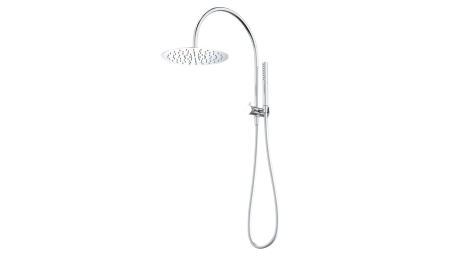 Caroma Liano II Compact Twin Shower with Overhead - Chrome