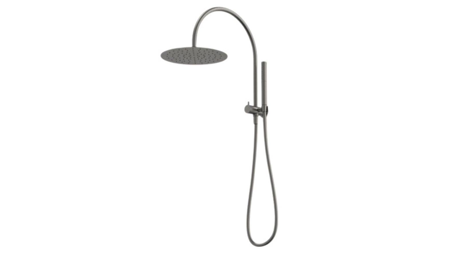 Caroma Liano II Compact Twin Shower with Overhead - Gunmetal 
