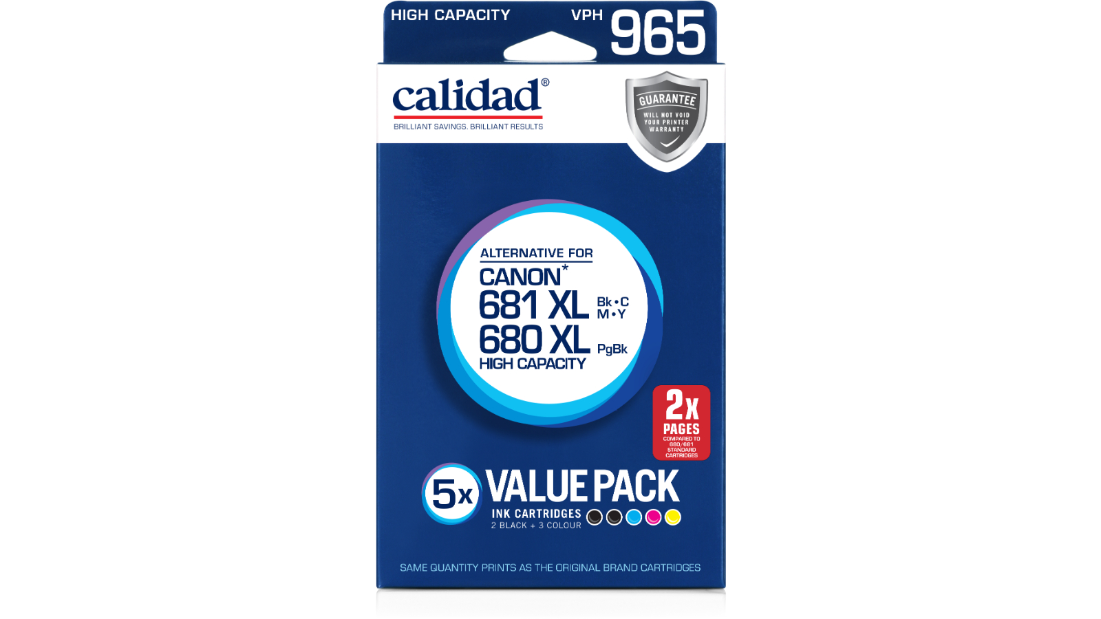 Calidad Canon PGI-680XL / CLI-681 XL - Pack of 5