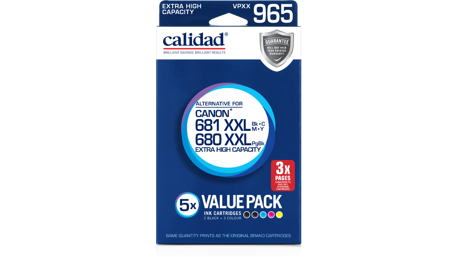 Calidad Canon PGI-680 XXL / CLI-681 XXL - Pack of 5