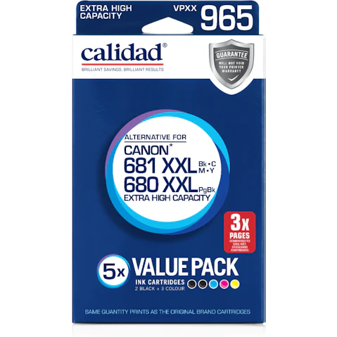 Calidad Canon PGI-680 XXL / CLI-681 XXL - Pack of 5