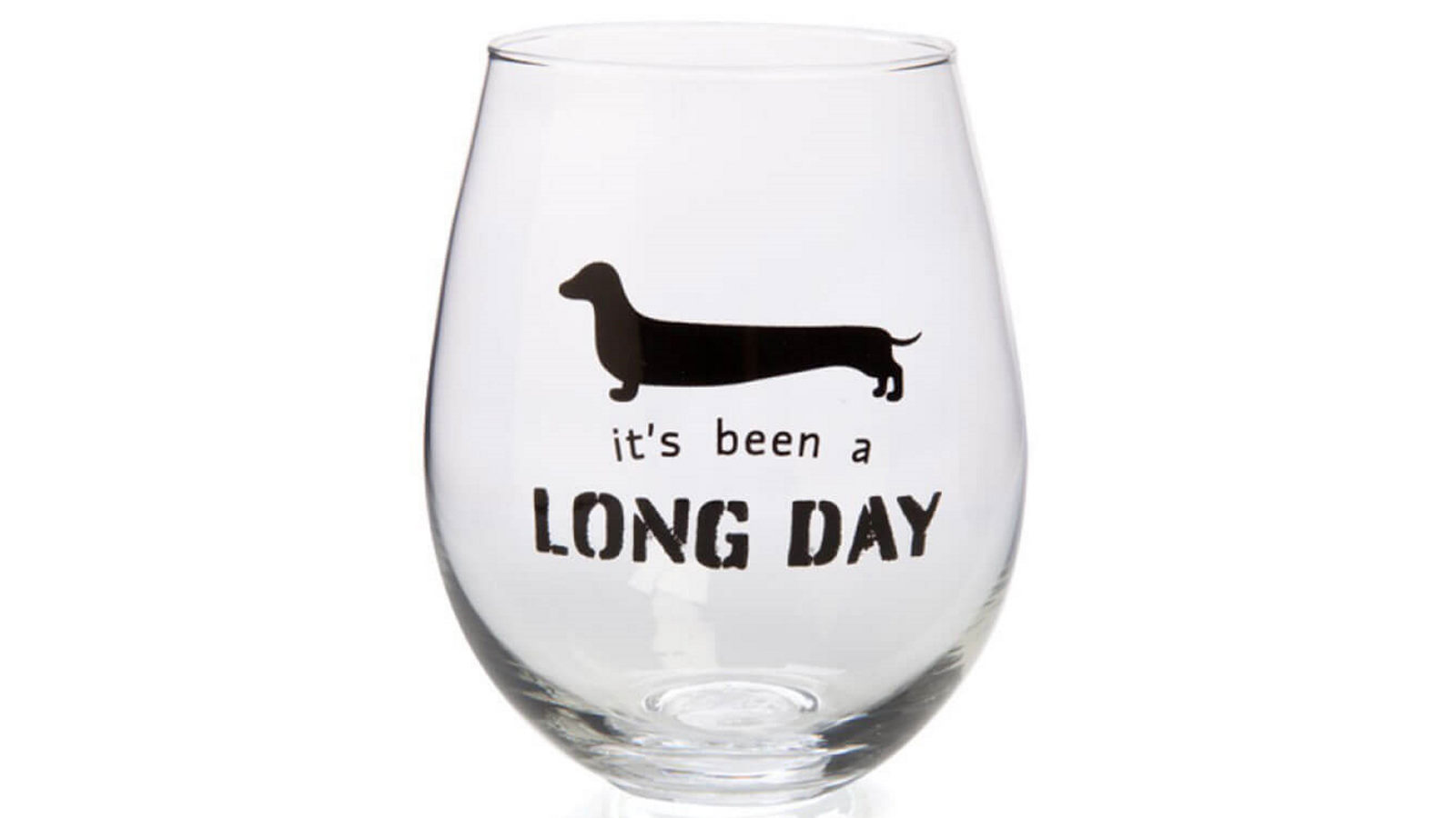 LatestBuy Dachshund Stemless Wine Glass