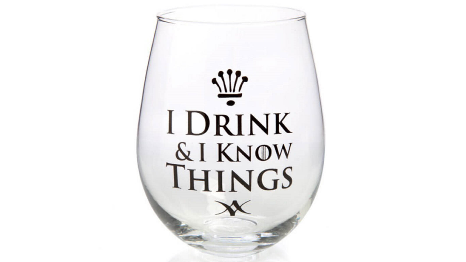 LatestBuy I Drink & I Know Things Stemless Wine Glass