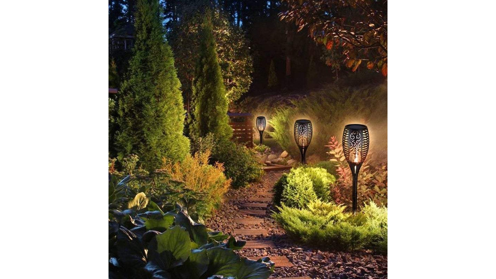 HOD Garden & Ground Lights 96 Led Solar Light Waterproof Flames Torches
