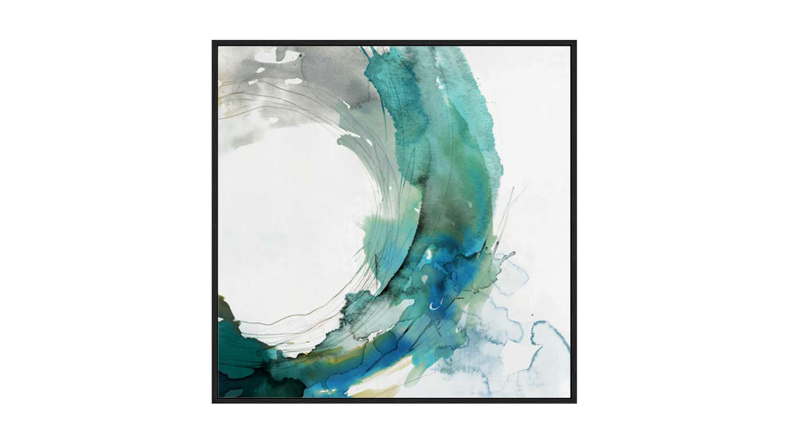 La Grolla Round of Splash II Black Gallery Wall Art - 87 x 87cm