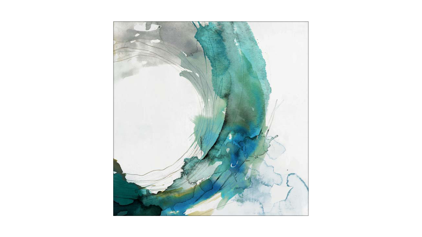 La Grolla Round of Splash II Unframed Canvas Wall Art - 64 x 64cm