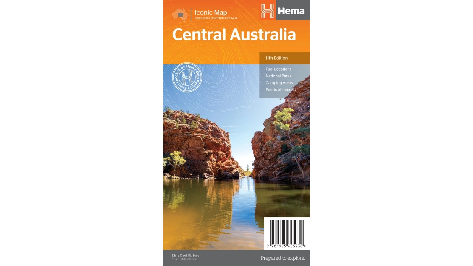 Hema Maps Central Australia Map - Folded
